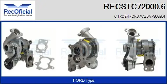 RECOFICIAL töltő, feltöltés - RECSTC72000.6 - TothCarparts