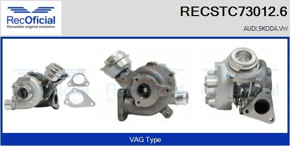 RECOFICIAL töltő, feltöltés - RECSTC73012.6 - TothCarparts