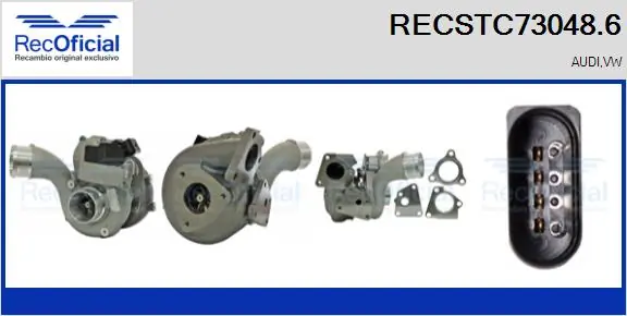 RECOFICIAL töltő, feltöltés - RECSTC73048.6 - TothCarparts