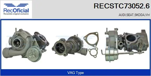 RECOFICIAL töltő, feltöltés - RECSTC73052.6 - TothCarparts
