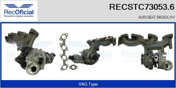 RECOFICIAL töltő, feltöltés - RECSTC73053.6 - TothCarparts