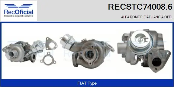 RECOFICIAL töltő, feltöltés - RECSTC74008.6 - TothCarparts