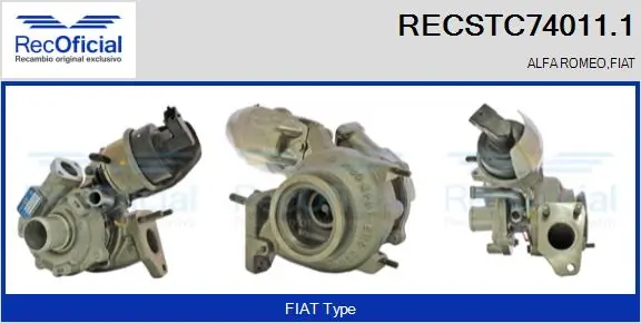 RECOFICIAL töltő, feltöltés - RECSTC74011.1 - TothCarparts
