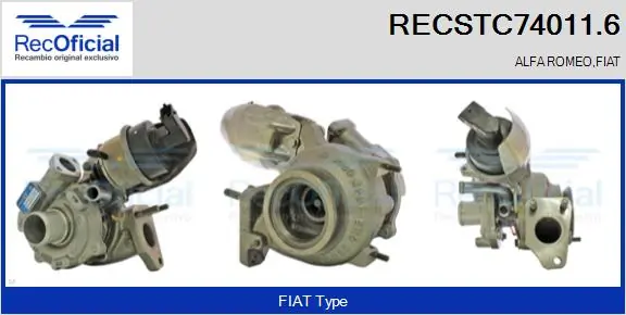 RECOFICIAL töltő, feltöltés - RECSTC74011.6 - TothCarparts