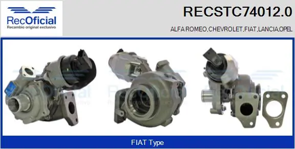 RECOFICIAL töltő, feltöltés - RECSTC74012.0 - TothCarparts