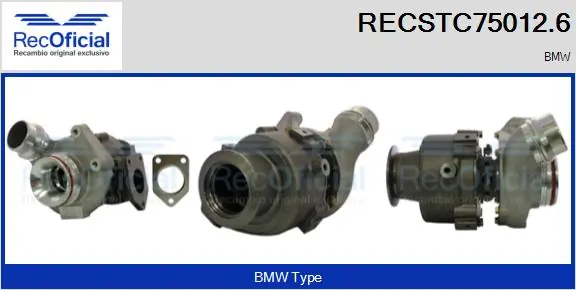 RECOFICIAL töltő, feltöltés - RECSTC75012.6 - TothCarparts