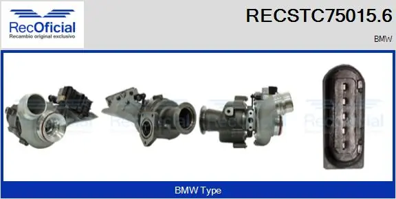 RECOFICIAL töltő, feltöltés - RECSTC75015.6 - TothCarparts
