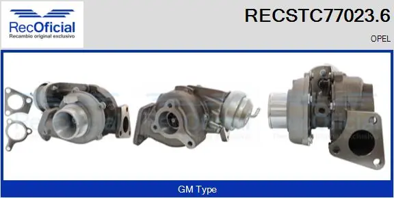 RECOFICIAL töltő, feltöltés - RECSTC77023.6 - TothCarparts