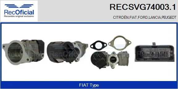 RECOFICIAL AGR-szelep - RECSVG74003.1 - TothCarparts
