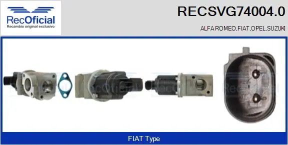 RECOFICIAL AGR-szelep - RECSVG74004.0 - TothCarparts