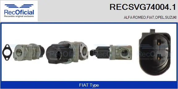 RECOFICIAL AGR-szelep - RECSVG74004.1 - TothCarparts