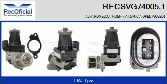 RECOFICIAL AGR-szelep - RECSVG74005.1 - TothCarparts