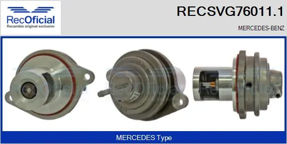 RECOFICIAL AGR-szelep - RECSVG76011.1 - TothCarparts