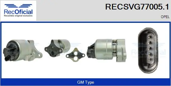 RECOFICIAL AGR-szelep - RECSVG77005.1 - TothCarparts