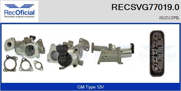 RECOFICIAL AGR-szelep - RECSVG77019.0 - TothCarparts