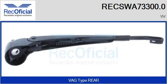 RECOFICIAL törlőkar, ablaktörlő - RECSWA73300.0 - TothCarparts