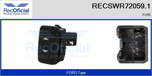 RECOFICIAL kapcsoló, ablakemelő - RECSWR72059.1 - TothCarparts