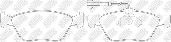 NiBK Automotive fékbetétkészlet, tárcsafék - PN0130W - TothCarparts
