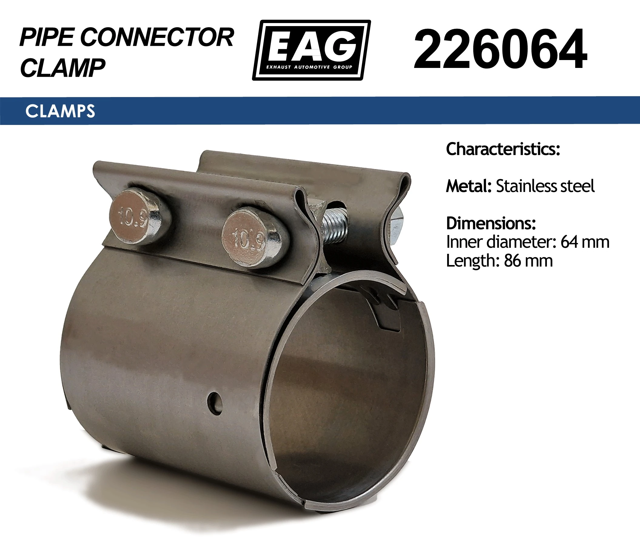 EAG csőkapcsoló, kipufogó - 226064 - TothCarparts