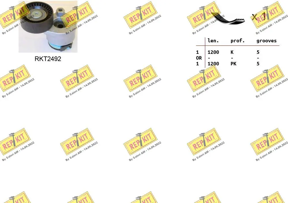 REPKIT hosszbordás szíj készlet - RKTA0006 - TothCarparts