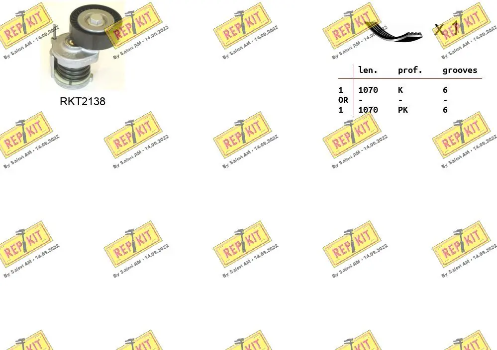 REPKIT hosszbordás szíj készlet - RKTA0008 - TothCarparts