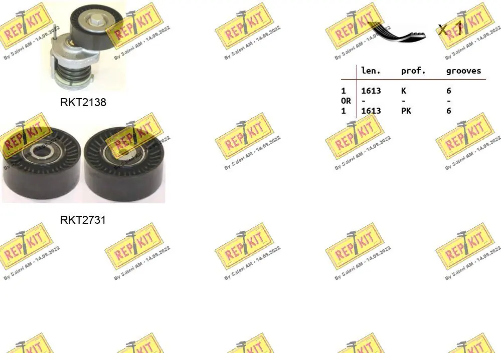 REPKIT hosszbordás szíj készlet - RKTA0013 - TothCarparts