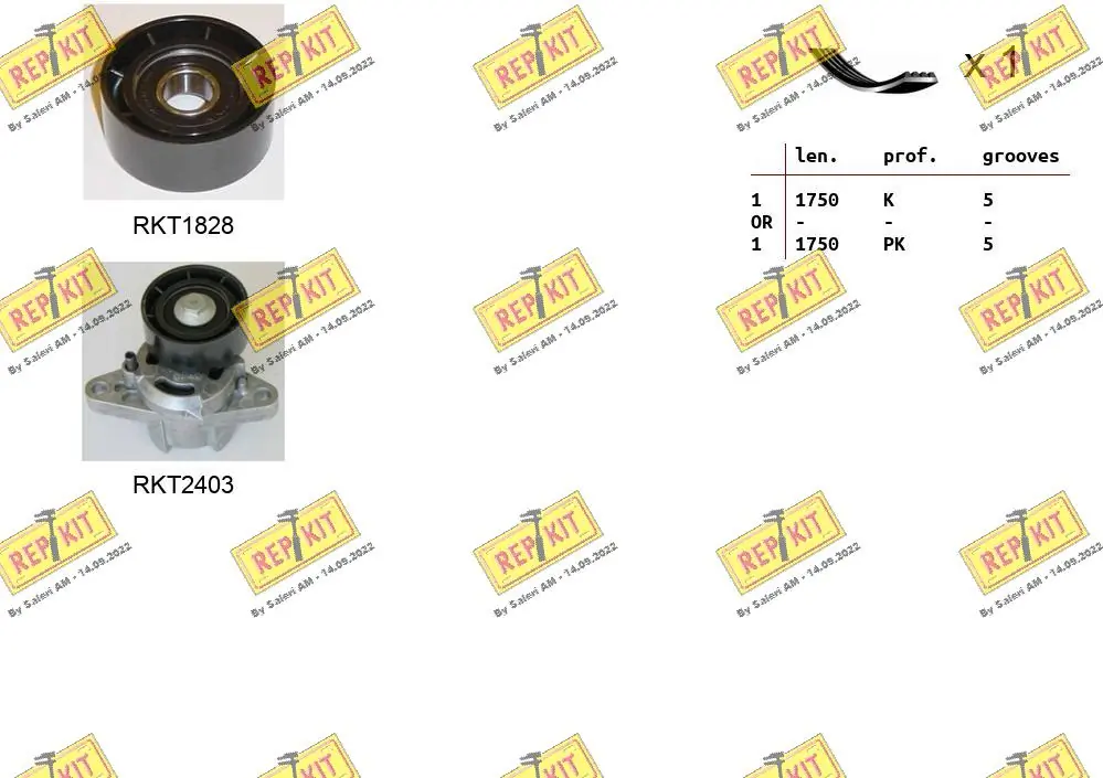 REPKIT hosszbordás szíj készlet - RKTA0027 - TothCarparts