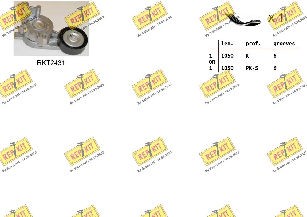 REPKIT hosszbordás szíj készlet - RKTA0033 - TothCarparts