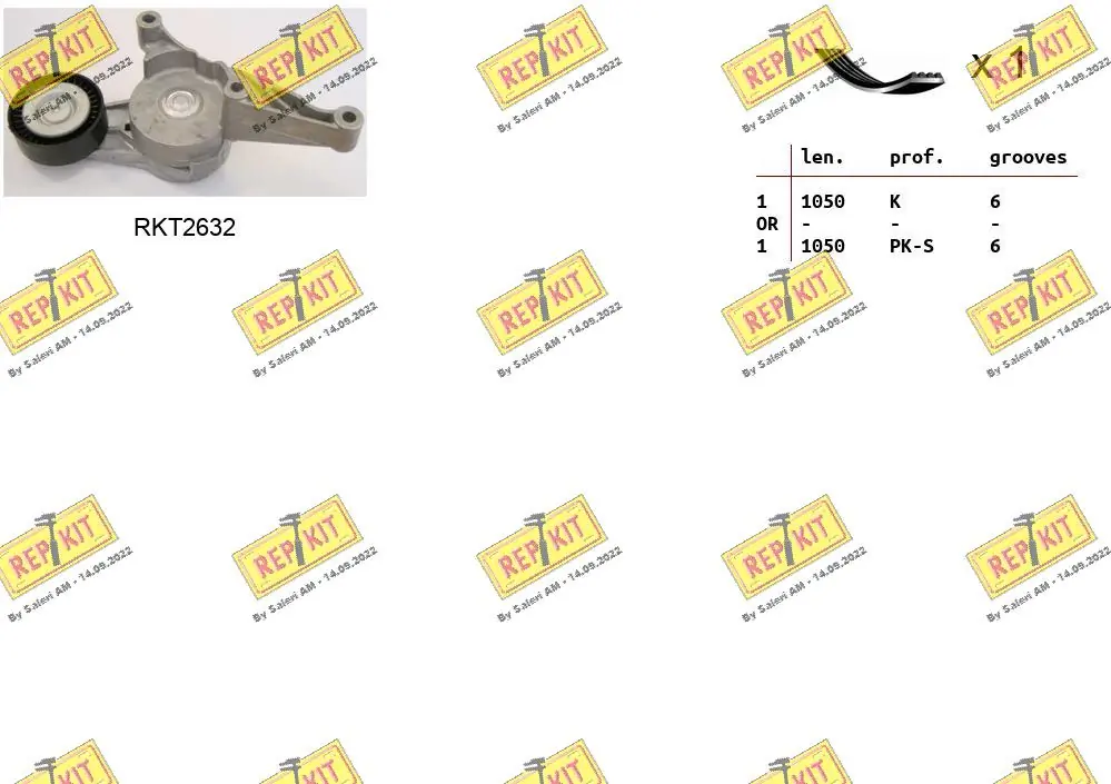 REPKIT hosszbordás szíj készlet - RKTA0038 - TothCarparts