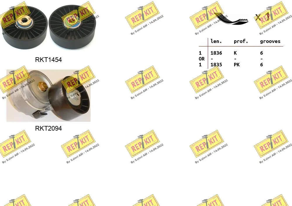 REPKIT hosszbordás szíj készlet - RKTA0039 - TothCarparts