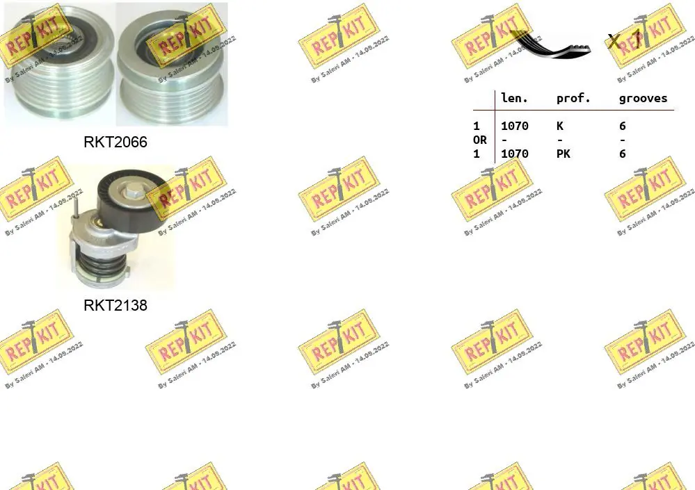 REPKIT hosszbordás szíj készlet - RKTA0044 - TothCarparts