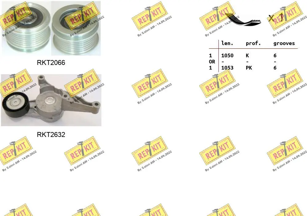 REPKIT hosszbordás szíj készlet - RKTA0047 - TothCarparts