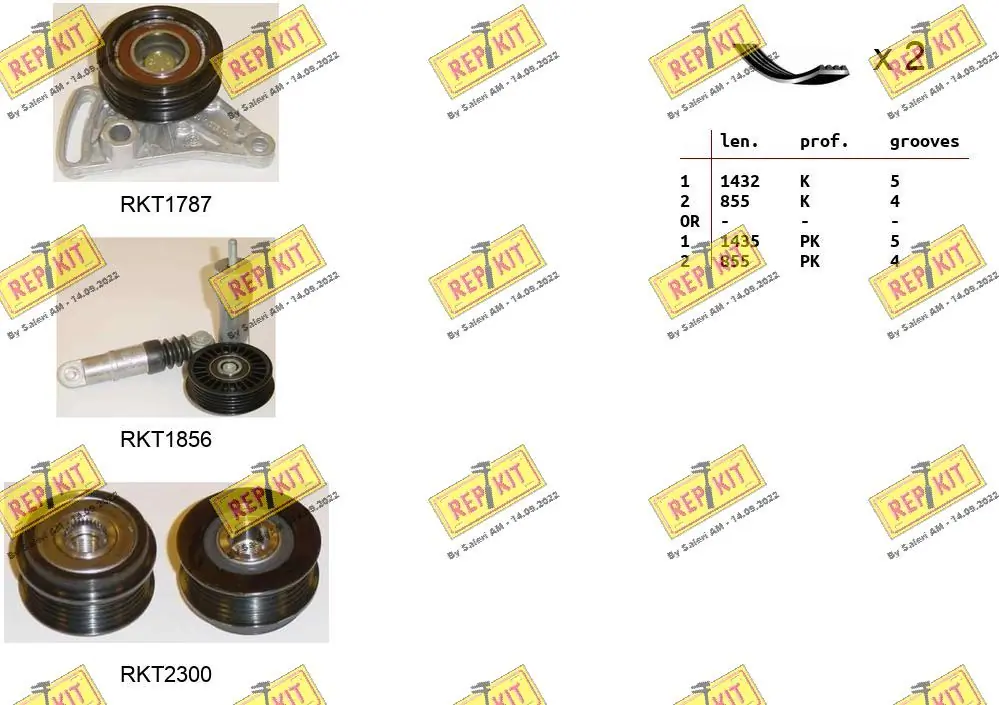 REPKIT hosszbordás szíj készlet - RKTA0071 - TothCarparts