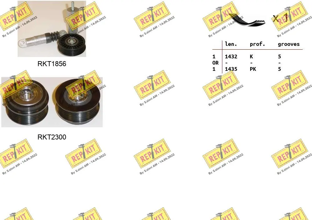 REPKIT hosszbordás szíj készlet - RKTA0074 - TothCarparts