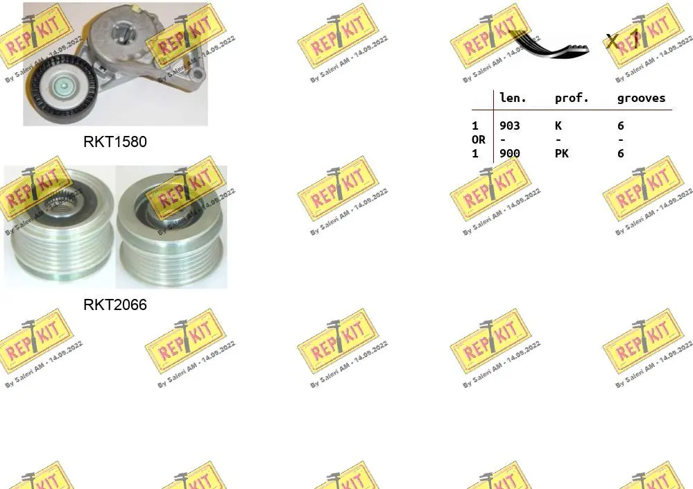 REPKIT hosszbordás szíj készlet - RKTA0098 - TothCarparts