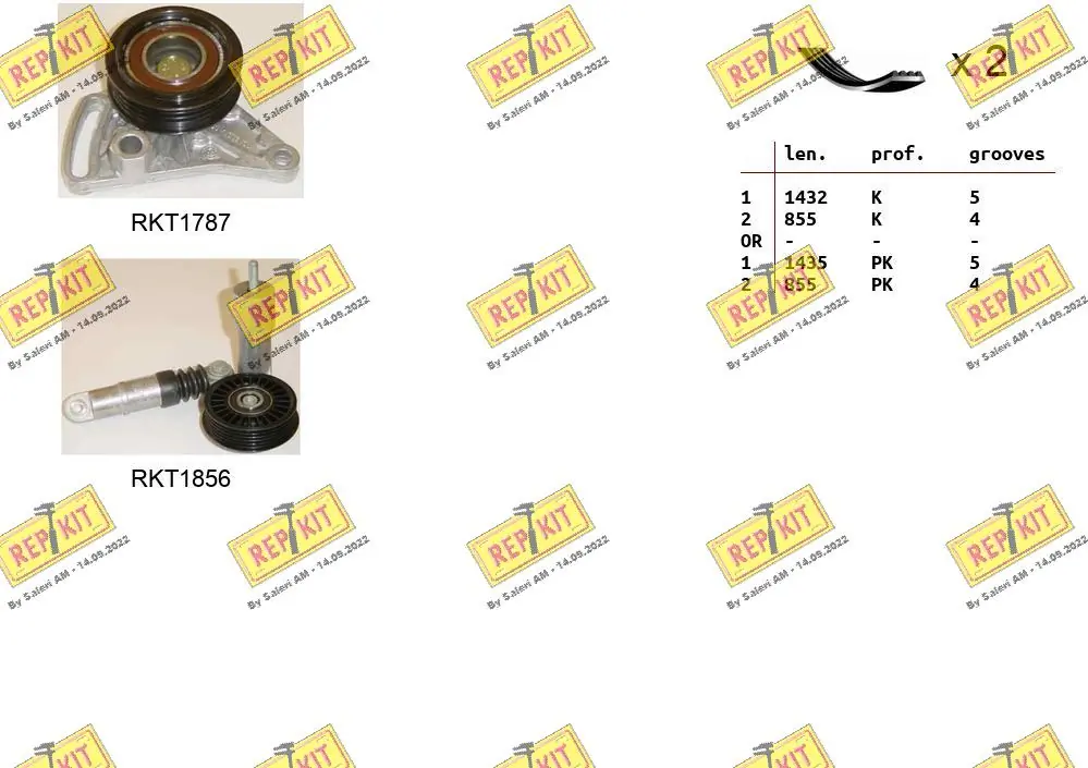 REPKIT hosszbordás szíj készlet - RKTA0116 - TothCarparts