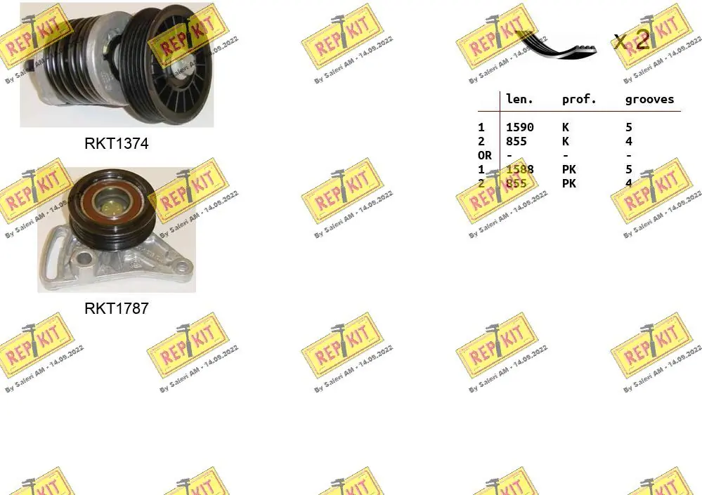 REPKIT hosszbordás szíj készlet - RKTA0121 - TothCarparts