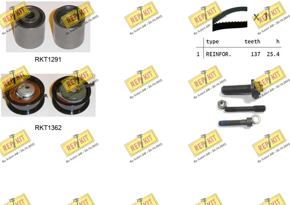 REPKIT Fogasszíjkészlet - RKTK0825 - TothCarparts