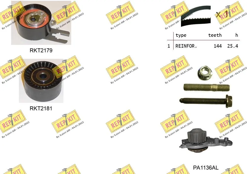 REPKIT Vízpumpa + fogasszíj készlet - RKTK0860PA - TothCarparts
