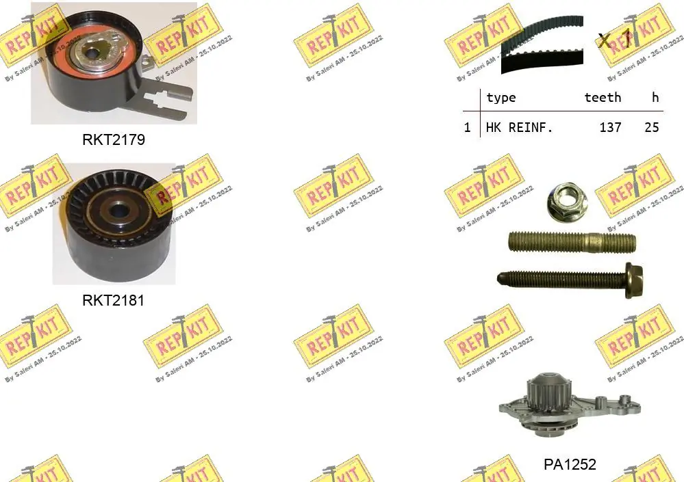 REPKIT Vízpumpa + fogasszíj készlet - RKTK0864PA - TothCarparts