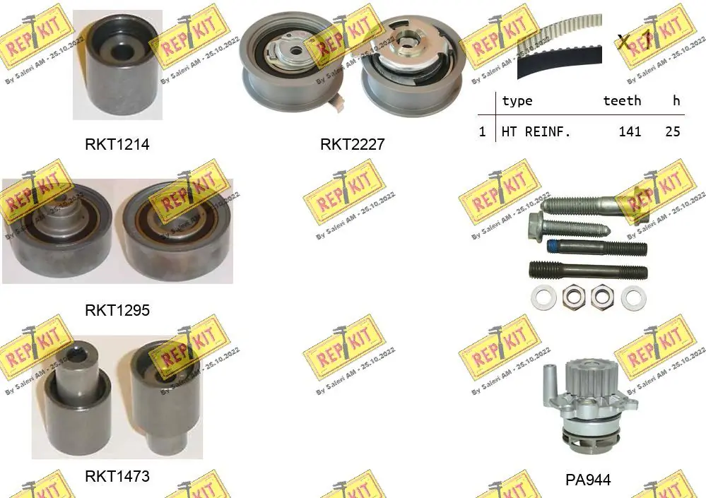 REPKIT Vízpumpa + fogasszíj készlet - RKTK0865PA - TothCarparts