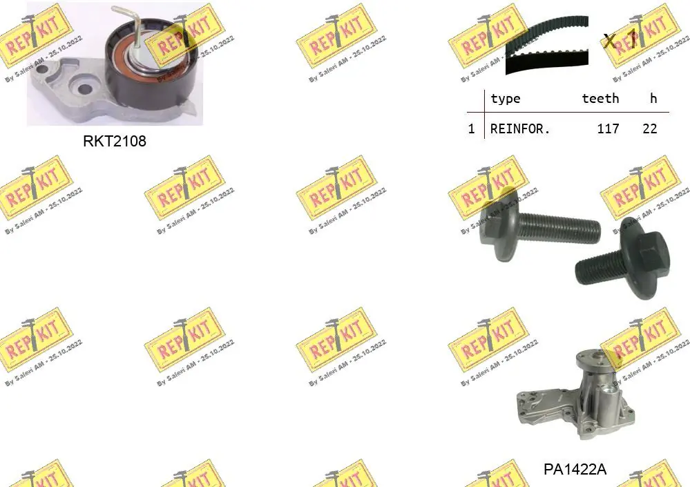 REPKIT Vízpumpa + fogasszíj készlet - RKTK0869PA2 - TothCarparts