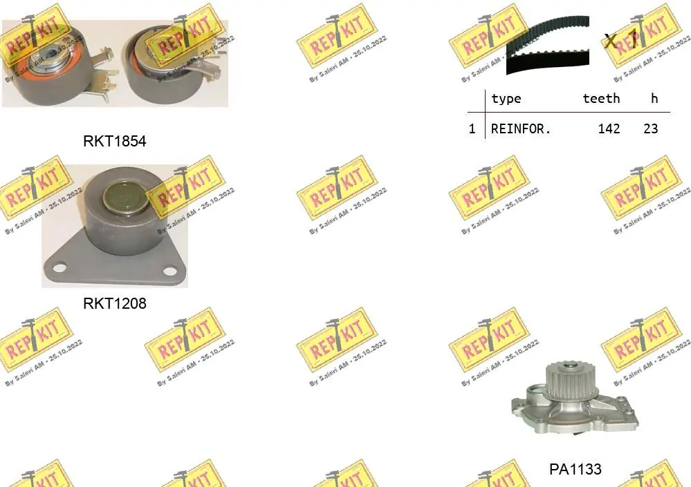 REPKIT Vízpumpa + fogasszíj készlet - RKTK0913PA - TothCarparts