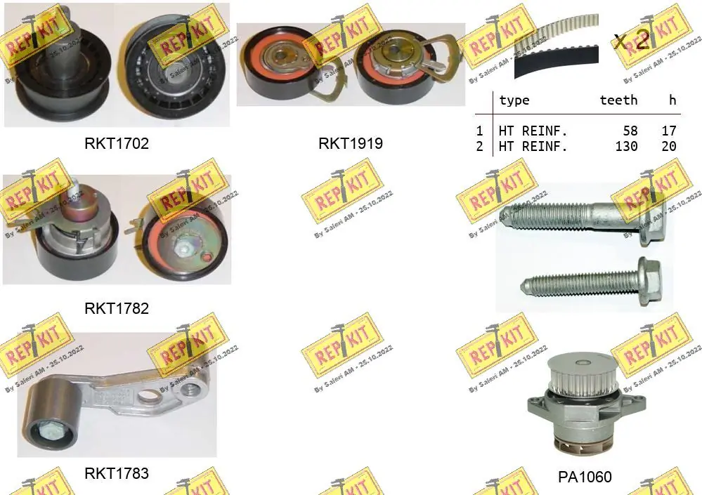 REPKIT Vízpumpa + fogasszíj készlet - RKTK0939PA2 - TothCarparts