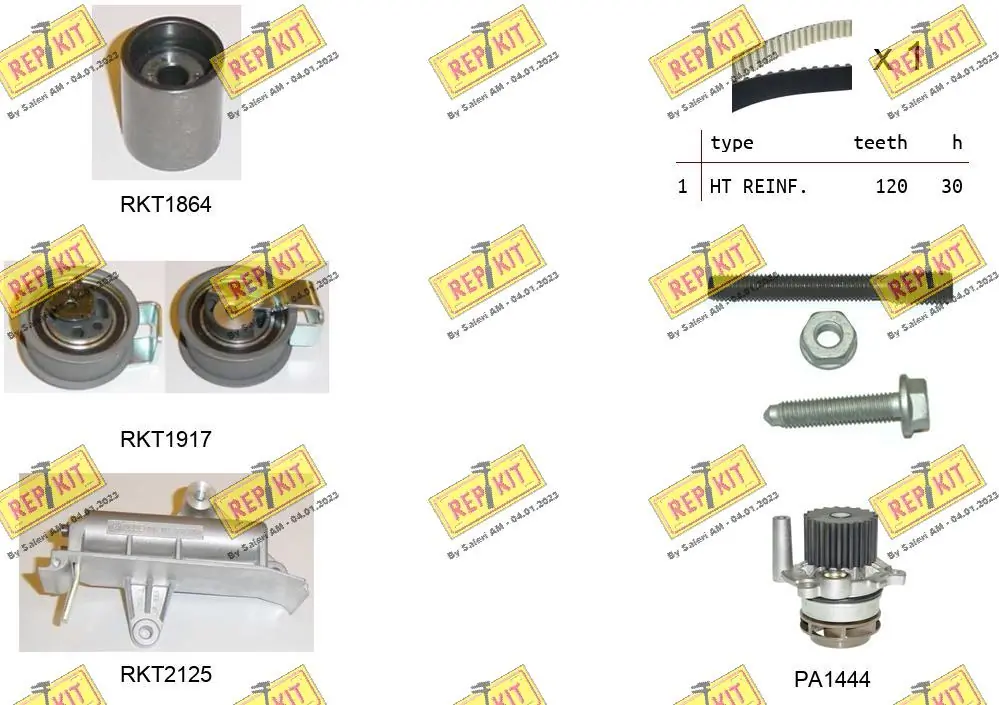 REPKIT Vízpumpa + fogasszíj készlet - RKTK0941PA - TothCarparts
