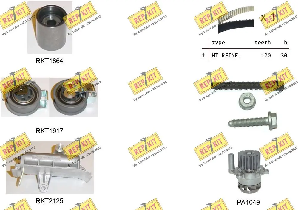 REPKIT Vízpumpa + fogasszíj készlet - RKTK0941PA2 - TothCarparts