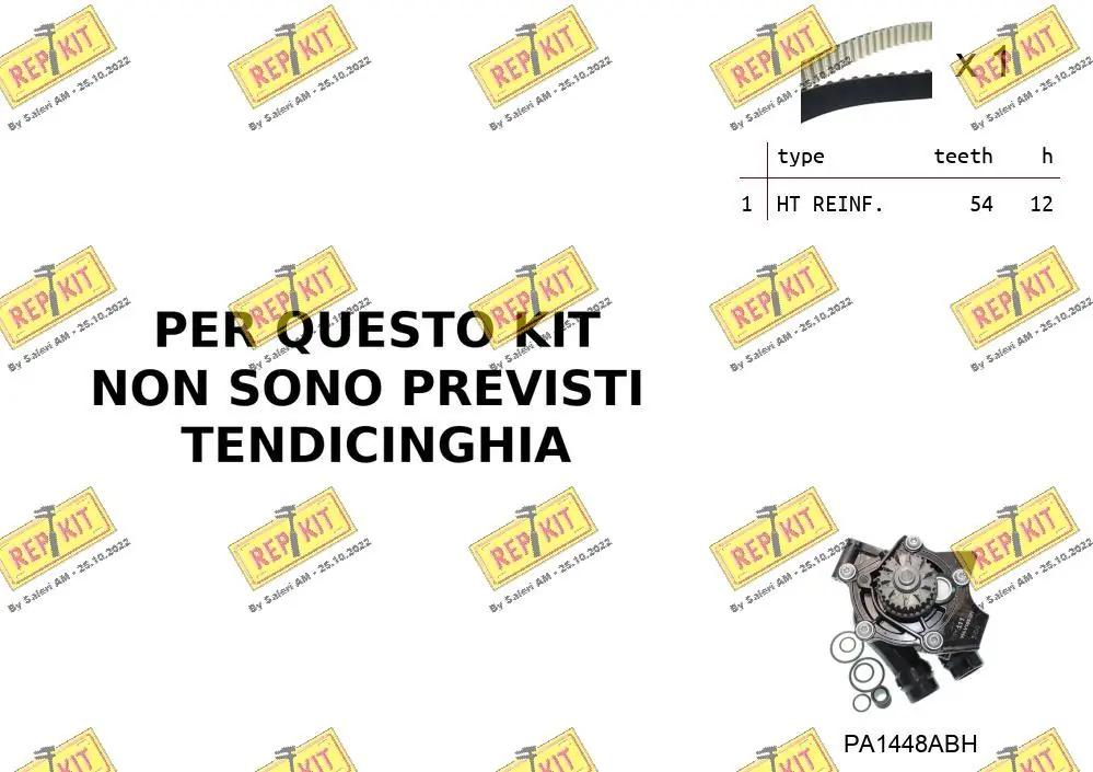REPKIT Vízpumpa + fogasszíj készlet - RKTK0B05PA2 - TothCarparts