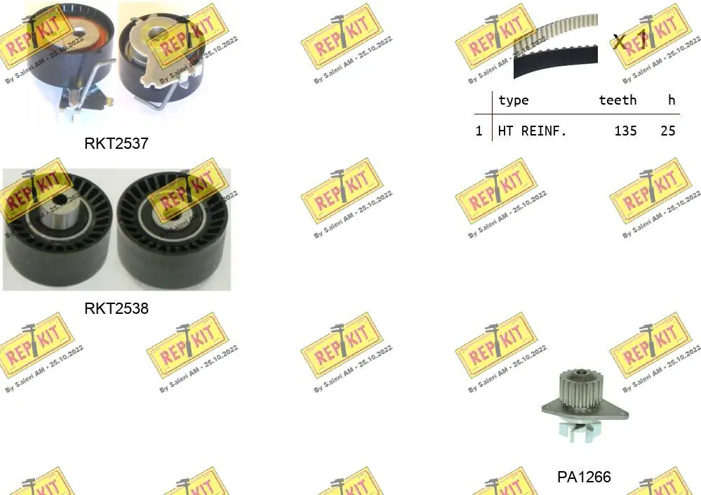 REPKIT Vízpumpa + fogasszíj készlet - RKTK1080PA - TothCarparts