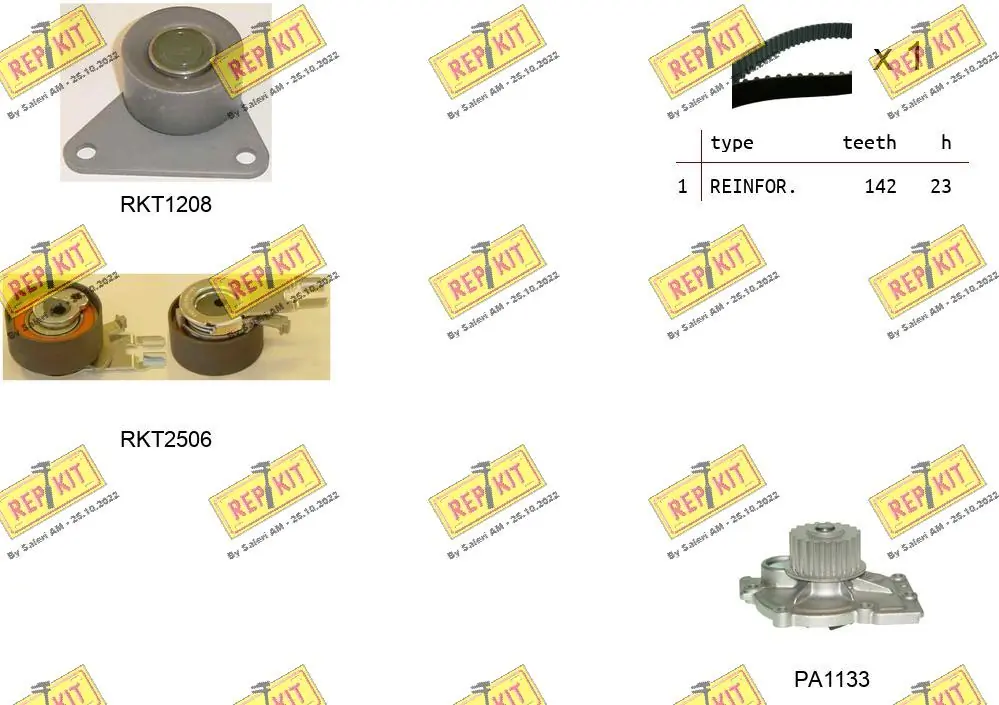 REPKIT Vízpumpa + fogasszíj készlet - RKTK1154PA - TothCarparts