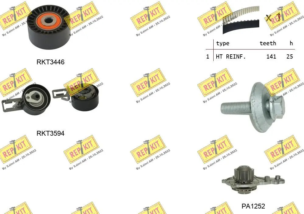 REPKIT Vízpumpa + fogasszíj készlet - RKTK1159PA - TothCarparts